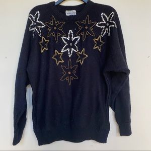 Alfred Dunner Poinsettia Sweater